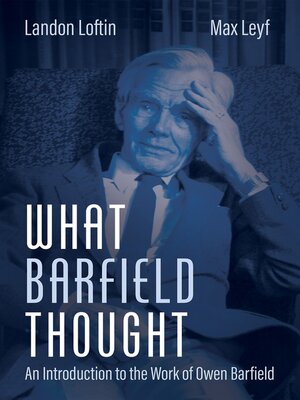cover image of What Barfield Thought